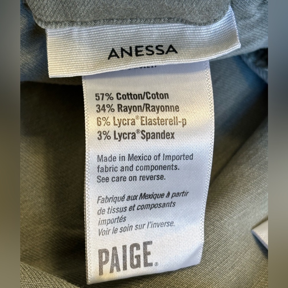 Paige Anessa High Rise Wide Leg Welt Utility Pocket Cropped Jeans Size 28 EUC - Picture 6 of 14